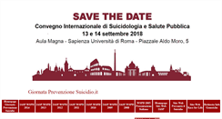 Desktop Screenshot of giornataprevenzionesuicidio.it
